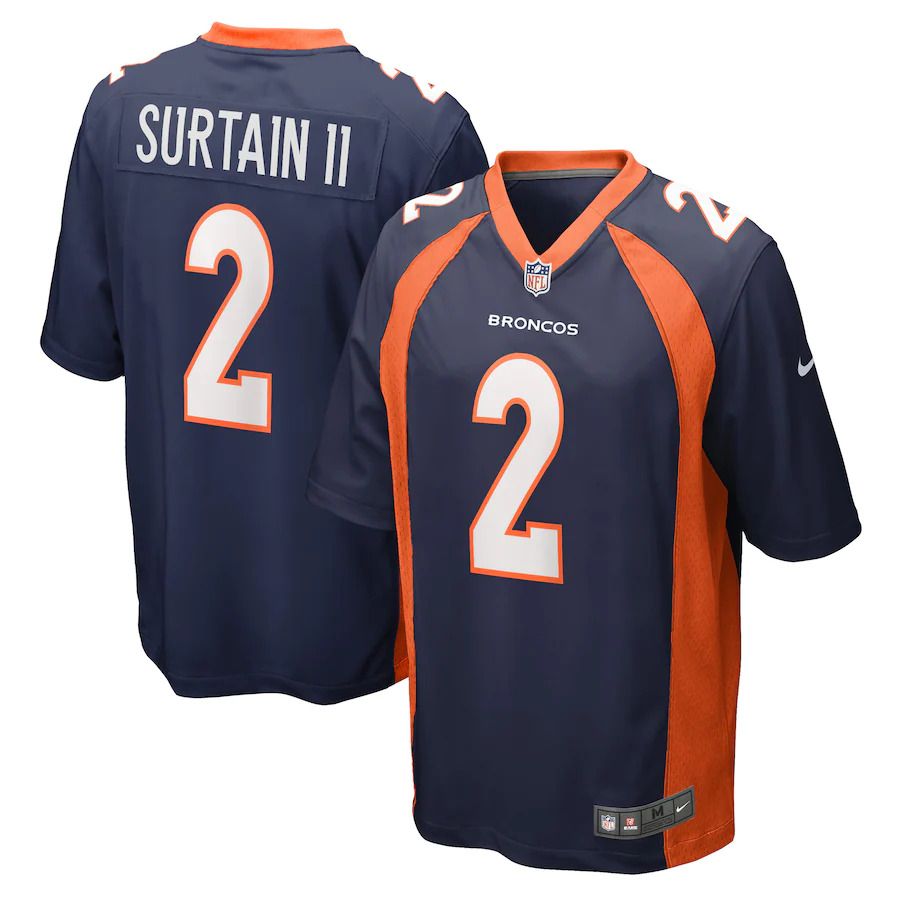 Men Denver Broncos 2 Patrick Surtain II Nike Navy Home Game Player NFL Jersey